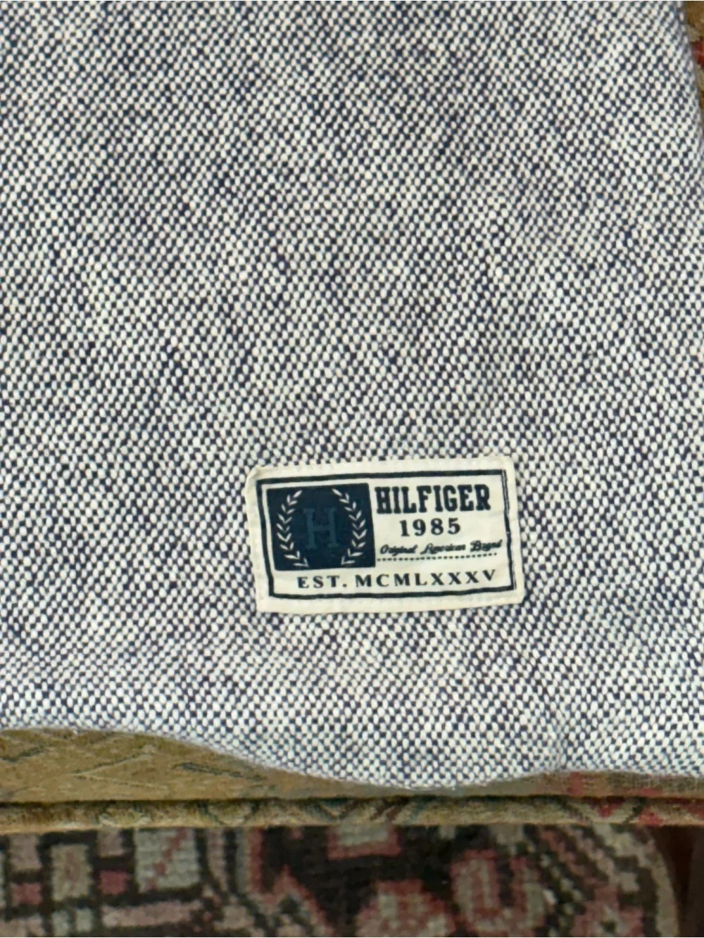 Tommy Hilfiger Heather Gray Knit Throw